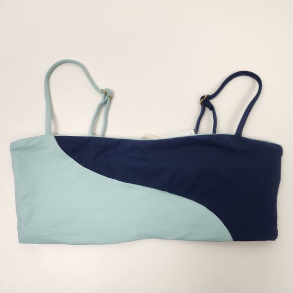 L*Space Ari Bikini Top in Blue Colorblock Size Small NWT - Picture 2 of 5